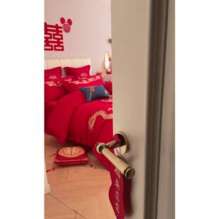 系列婚庆四件套多件套龙腾凤舞 磨毛刺绣床单款 2025新款 时尚