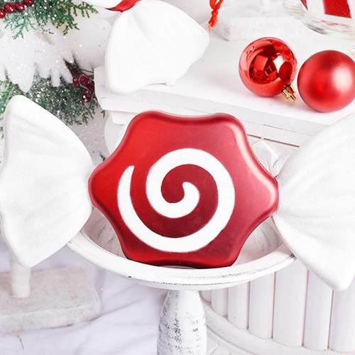 Christmas Pendant Decorations Red And White Painted Christma