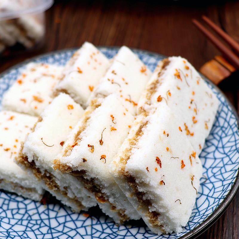 新货桂花糕宁波特产传统手工新鲜糕点盒装软糯即食夹心糯米糕零食