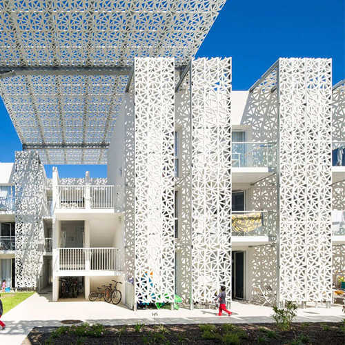 镂空雕花铝单板门头装修工程铝板外墙装饰造型金属材料板建材厂家