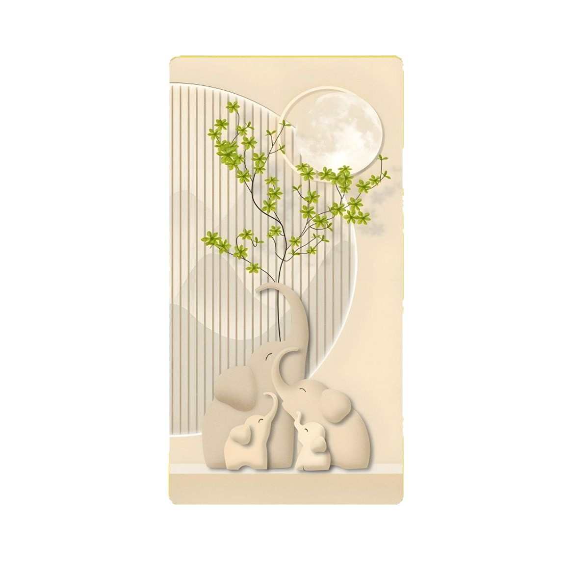 清新绿植风玄关装饰画走廊过道挂画北欧寓意好入户进门装饰画