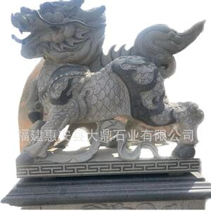 石雕麒麟石狮子瑞兽大型别墅酒店公司庭院门口摆件神兽看门护院
