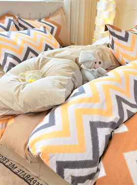 0套25新款1VHL00全棉纯棉2气小清新被套四件纯棉喷三件套床笠四件