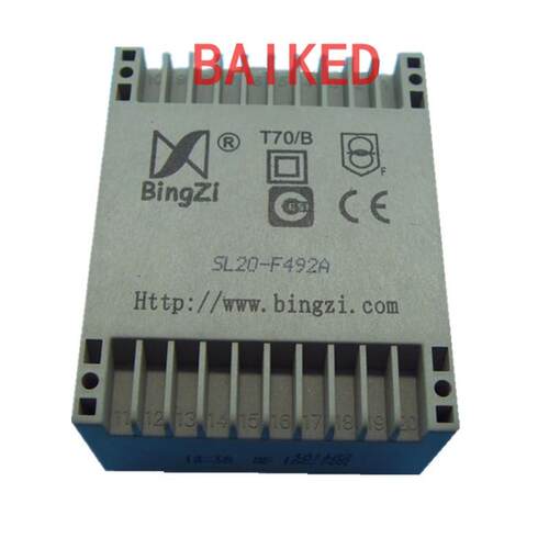 BingZi T70/B SL20-F492A 输入220V 输出16V 12V 10VA 兵字变压器