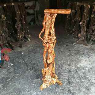 架孔雀标本架 鸟架 衣架 灯架杜鹃根雕木雕拼接花架摆件 创意盆景