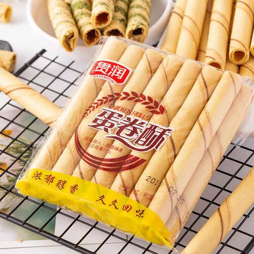 原味鸡蛋卷传统老式手工空心蛋酥卷怀旧休闲健康营养早餐零食蛋卷