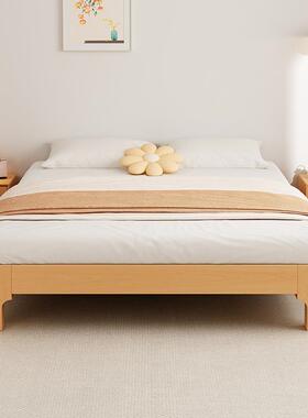 实木榉寸木无床头主卧双榻人床1.2F97TS6S935全8榻米民宿尺可订排