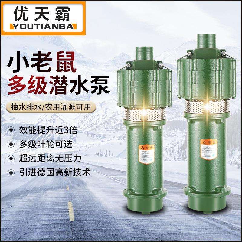 QD多级潜水电泵高扬程农用抽水泵机工地降水泵小老鼠家用220V380V图片