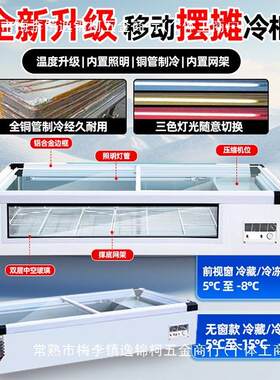 三轮车移动摆摊冷藏冷冻烧烤炸串保鲜展示柜冷柜商用卧式小型冰箱