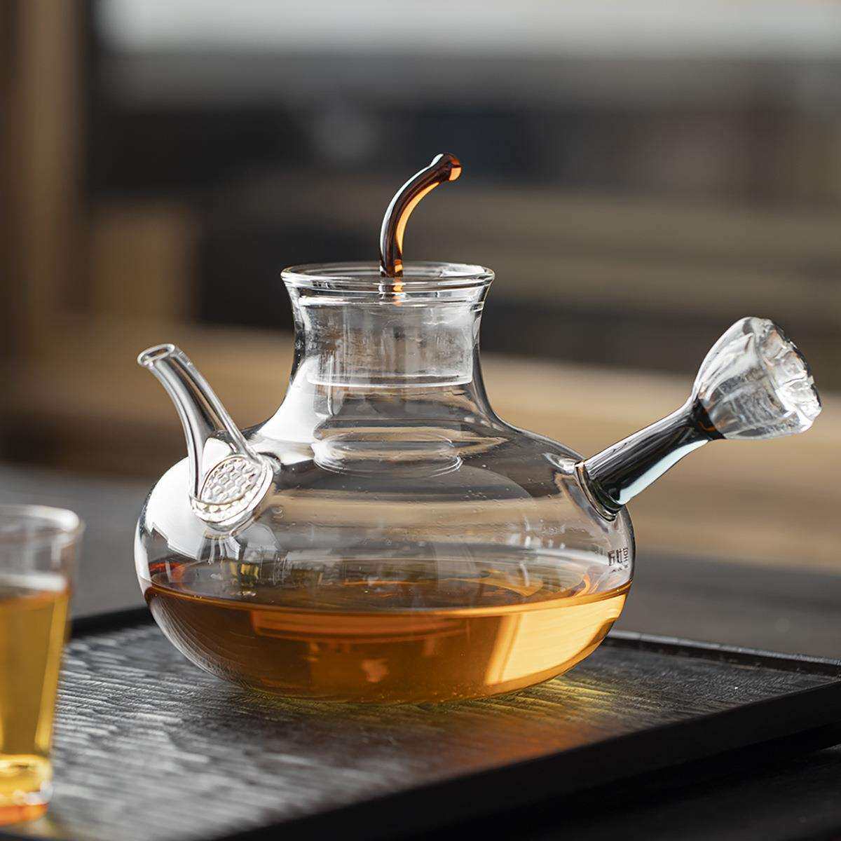 高硼硅耐热玻璃侧把壶煮茶壶泡茶壶电陶炉明火通用过滤茶壶