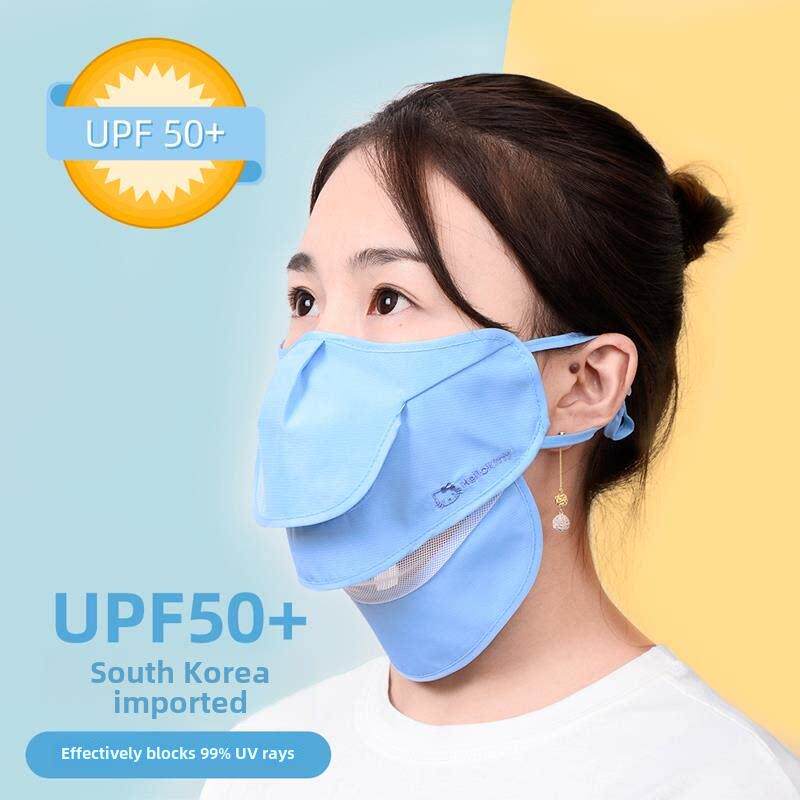 韩国防晒面膜夏季薄女性防紫外线颈部保护透气自行车高尔夫暴露鼻