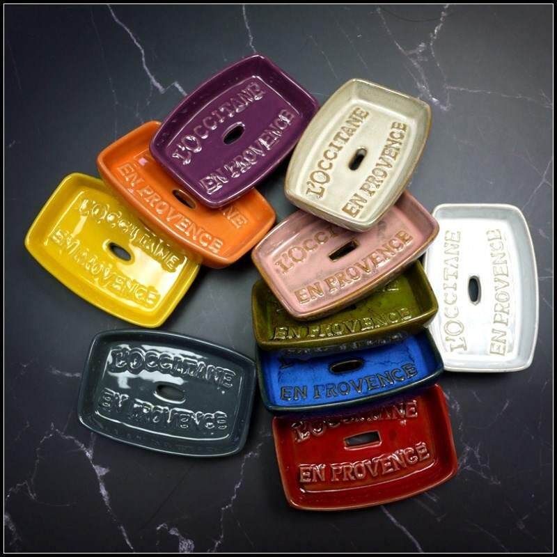 北欧ins法国普罗旺斯陶瓷轻奢沥水香皂盒精油皂碟酒店皂托