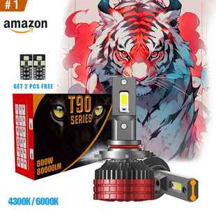 大功率聚光高亮解码 汽车LED大灯H1H4H7H11前大灯 车灯改装