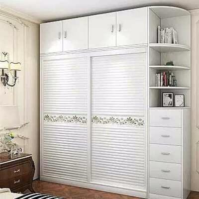 安装包衣橱NSM移门可门衣柜实木衣柜木约简现代衣移柜推拉松门