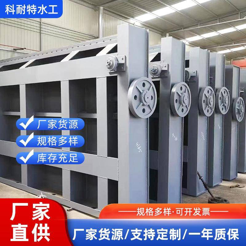 27钢制闸门厂家水锈库电定站双向止水不钢闸平门钢制面轮滑动闸门
