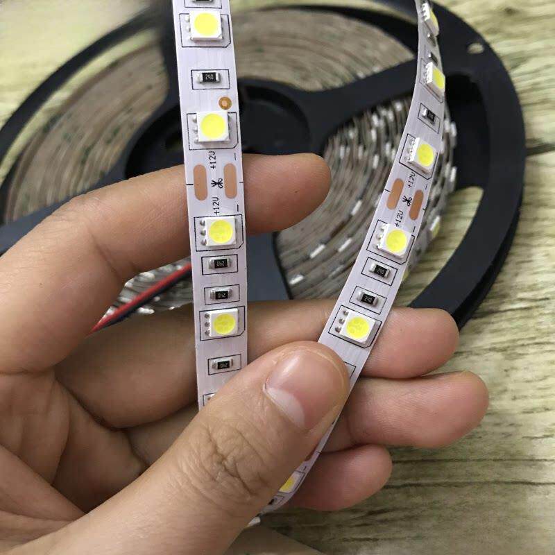 led灯带12v5050贴片低压室内高亮自粘展示柜吊顶汽车装饰软灯条