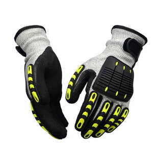 海太尔0391耐磨抗震防滑耐油机械劳保手套 防割防撞汽车修理手套