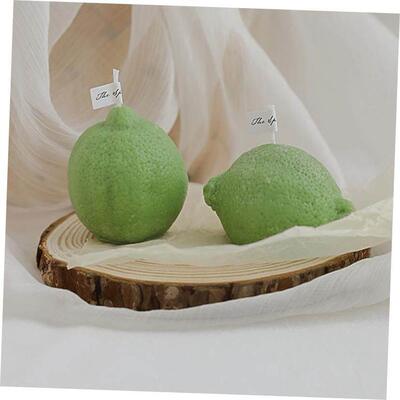 3D Aromatherapy Candle Creative Orange Lemon Cheese Soybean
