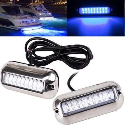 E019002 蓝光游艇船用LED 不锈钢316水底灯 蓝光