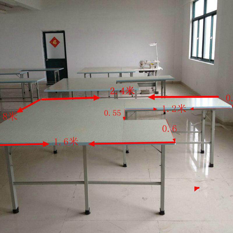 家纺及窗厂饰裁台剪流水线工作BTF台床缝纫机车位针车桌裁操作台