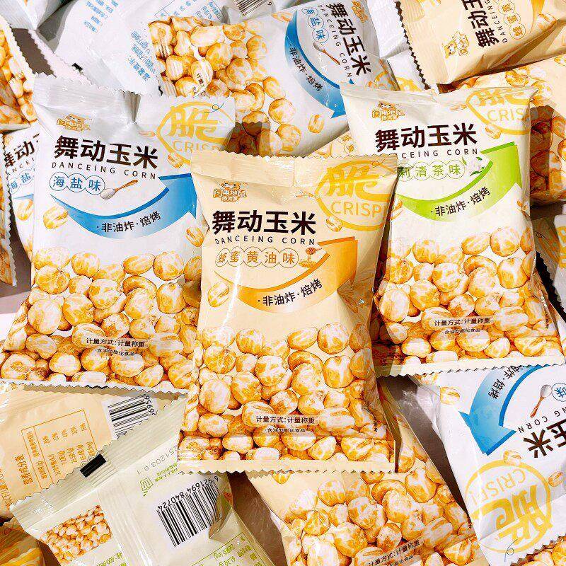 闪电地鼠舞动玉米非油炸焙烤玉米蜂蜜奶油海盐茉莉清茶味休闲零食