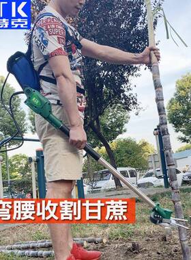 秸斯特克新款电动甘蔗AYO切割机玉米秆割收甘蔗杆神器大豆割机农