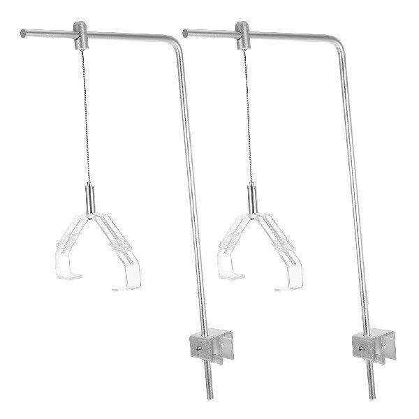 2pcs Fish Tank Light Bracket Adjustable Height Aluminum