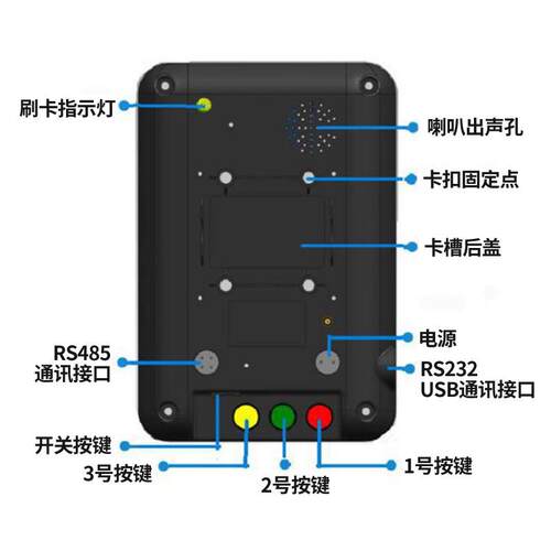 企业公通勤巴士验票M6658GD5终端卡刷卡扫消费机车载交车I码C刷卡