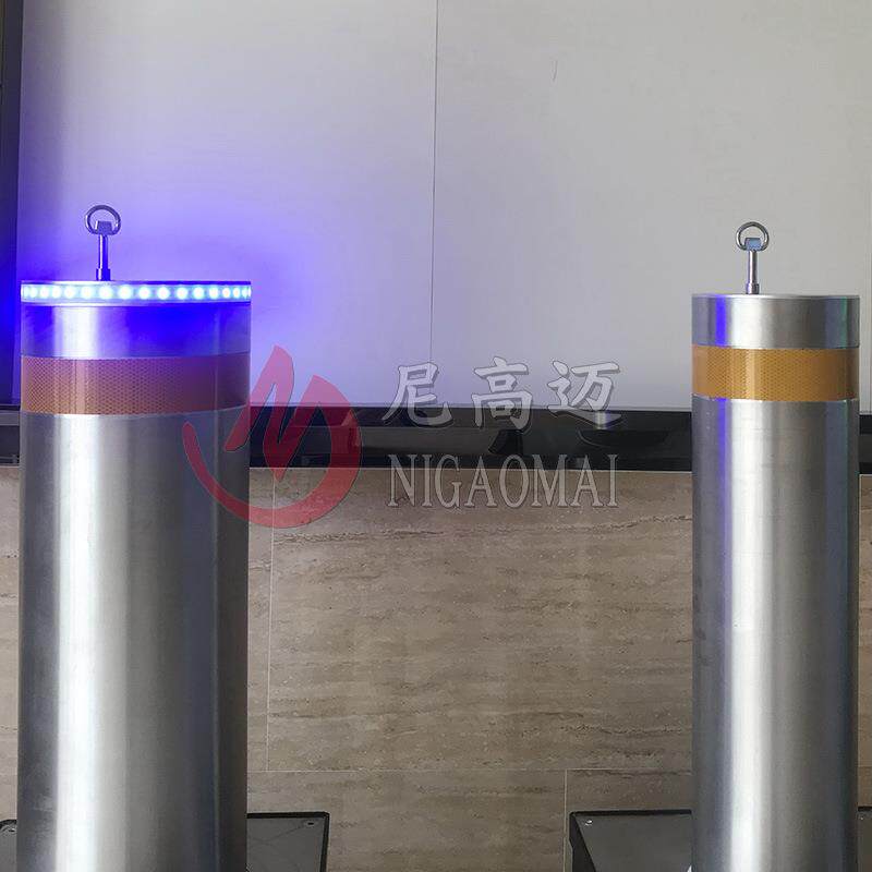 小区半自动升降柱停车场学校大门不锈钢电动路桩路障液压升降柱
