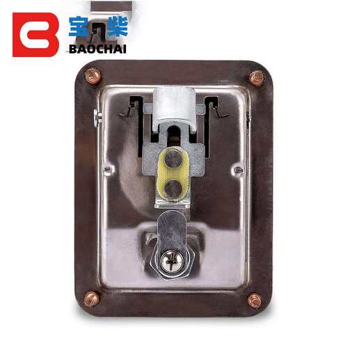 发电机组机箱防盗门锁机柜锁工业设备机械门锁304不锈钢平面盒锁