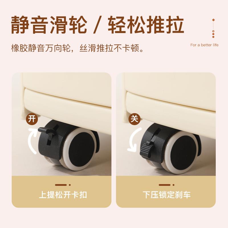 红酒小推车家用置物架厨房落地移动带轮子三层收纳架小推车酒柜
