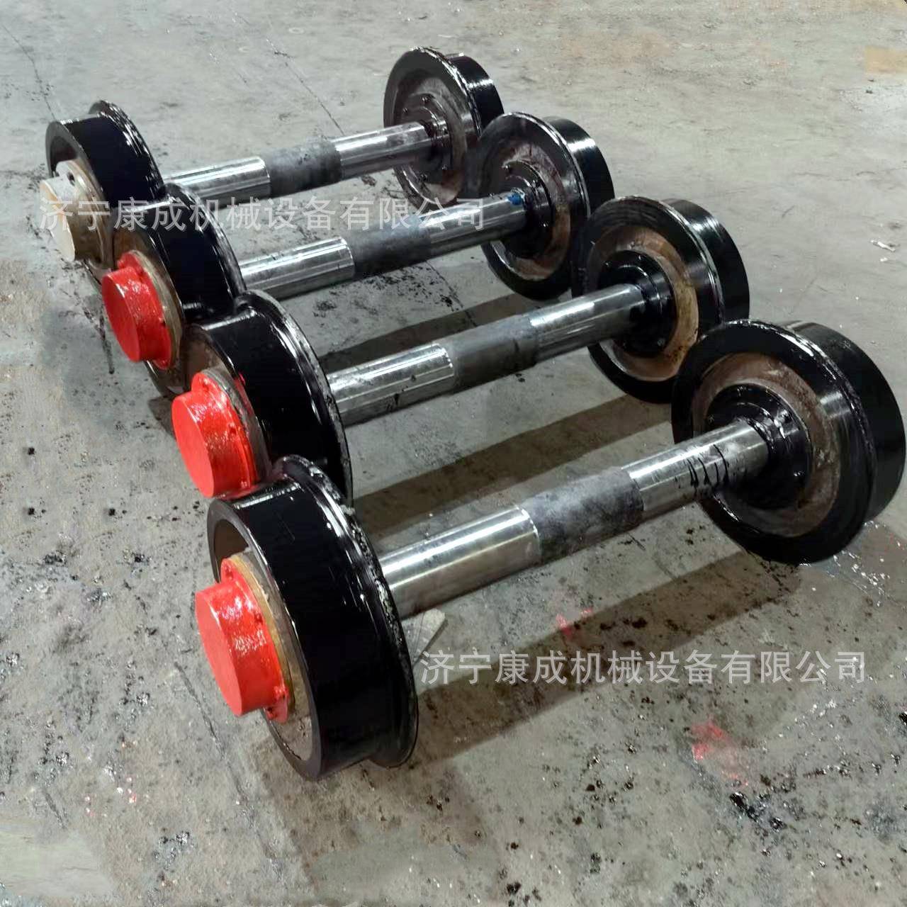 矿用矿车轮对耐磨承重铸钢实心矿车轮煤矿安图加工空心矿车轮对