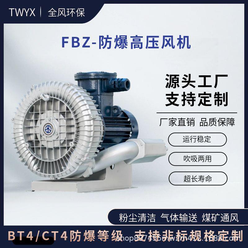 FBZ系列防爆高压风机化工气体输送矿山瓦斯通风粉尘防爆气泵