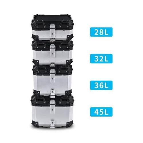 25L-100L银铝合金尾箱防水防尘内有皮质内衬多配件后尾箱越野专用
