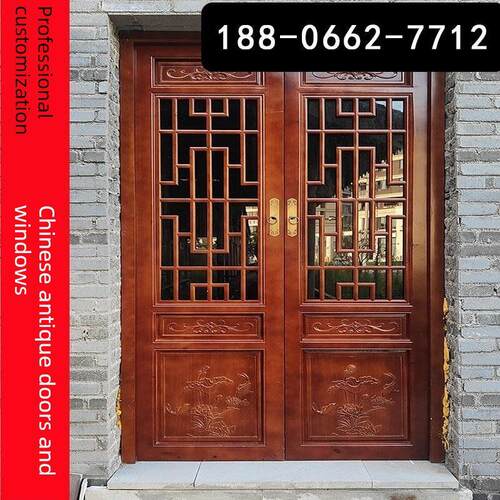 实木彷古门窗实木花格门窗彷古木门覆古木门东阳木雕屏风隔断中式