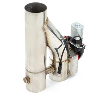 3寸2.5英寸通PP 排英气尾喉烟钢筒遥控Y型 YT25R管用不锈双出改装