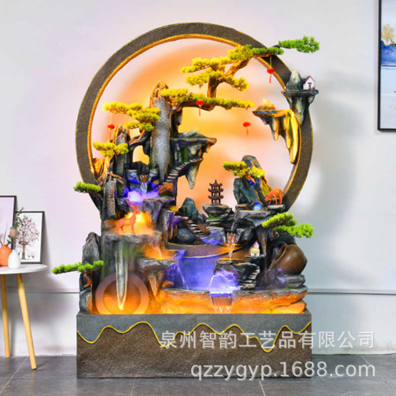 假山喷泉水幕墙流水摆件别墅酒店庭院店铺阳台流水墙鱼池循环水景