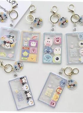 key Mouse Keychain School Bag Charm Toy Story Id Card Holder