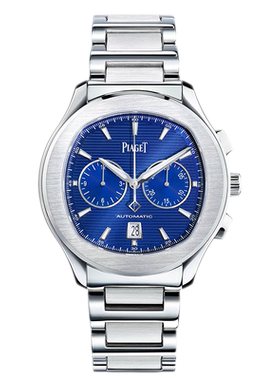 盒证[9.8新]伯爵PIAGET POLO 计时精钢自动机械手表男G0A41006