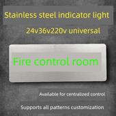 不锈钢消防控制室指示灯插入式 Led紧急警告标志惰灯无进入标志照