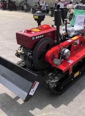 水旱两用履带拖拉机掉头方便农用翻土犁地机座驾式履带旋耕机