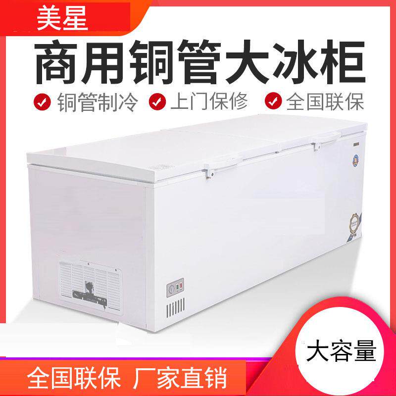 双温卧式大冰柜商用大容量家用冷柜冷藏冷冻保鲜双温节能冰箱雪柜