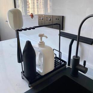 厨房沥水抹布架置物架收纳洗洁精洗碗海绵刷水槽挂架子靠墙窄神器