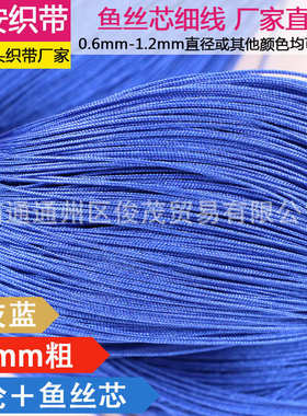 0鱼鱼蓝色红色细绳 灰色丝细绳彩色手机 7mm.细绳小吊牌 绳子丝芯