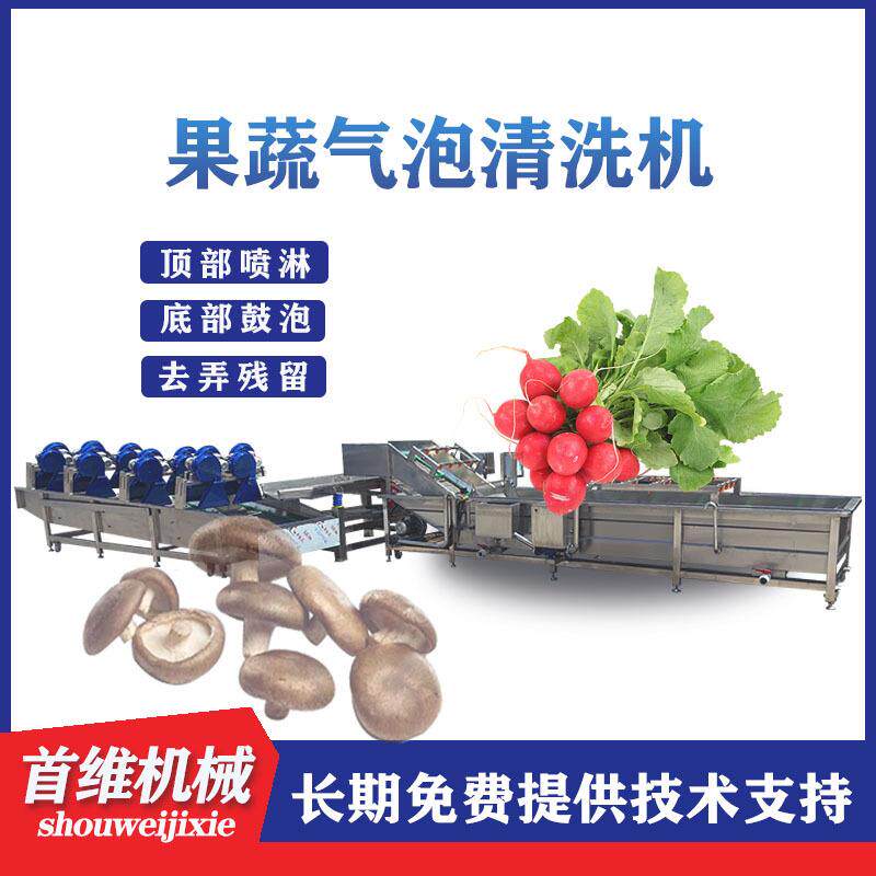 高压喷淋小龙虾清洗机连续式牡蛎气泡清洗线鲜花生去泥沙清洗机