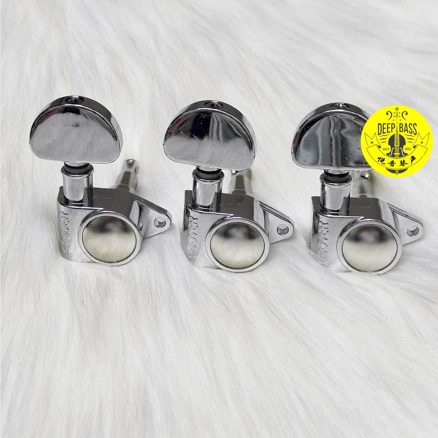 全新GROVER电吉他民谣吉他弦钮琴头钮直角双边旋钮一套6个银色