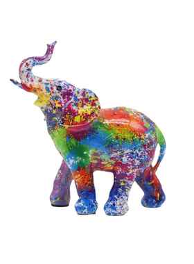 复古迷你大象树脂工艺品家居玄关电视柜酒柜摆件商务礼品商务风