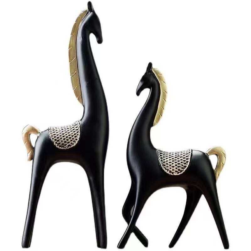 情侣马摆件客厅酒柜装饰品玄关室内家居创意电视柜树脂工艺品,家居饰品,装饰摆件,淘宝优惠券,粉丝福利购,淘宝优惠卷