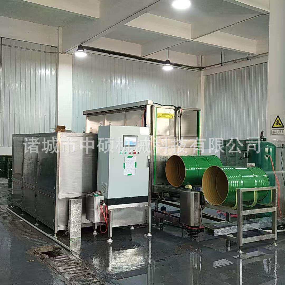糖浆桶清洗烘干设备大口铁桶回收循环使用洗桶机200L果汁桶清洗机