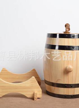 实木酒橡木酒吧吧台饰摆橡木桶装件实木桶卧式红酒啤酒木印桶可lo